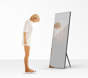 Cân mỡ cơ thể trong gương tập thể dục thông minh Fitbathmirror