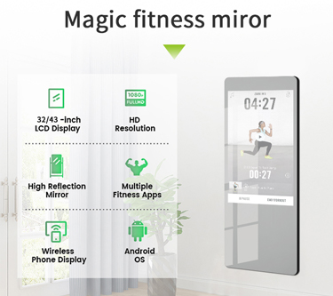 Gương thông minh thể dục có camera và cân đo lượng mỡ cơ thể