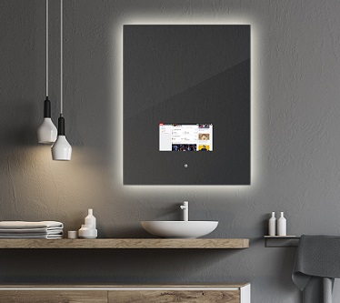 Gương cảm ứng màn hình đèn nền đa chức năng