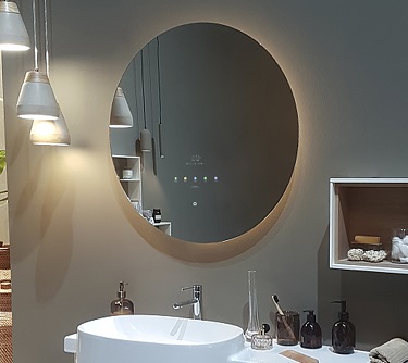 Gương thông minh có Alexa với giao diện người dùng tùy chỉnh